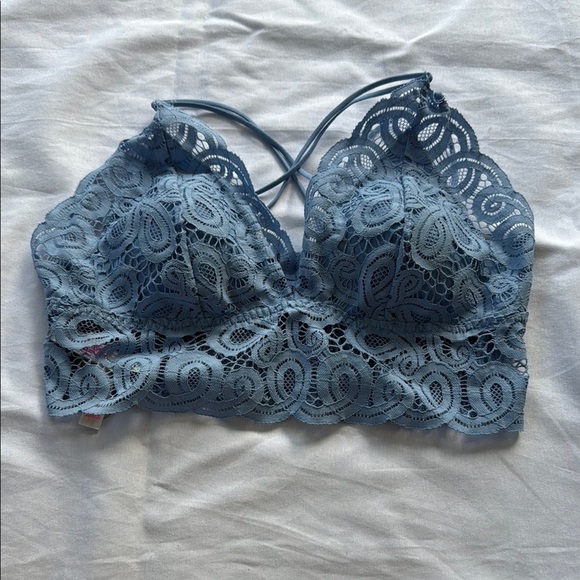 PINK Lace Bralette in Blue - Picture 1 of 4